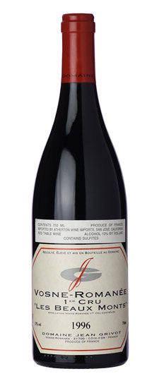 1996 Domaine Jean Grivot Vosne Romanee 1er Cru 