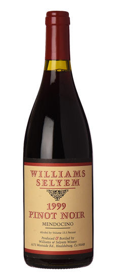1999 Williams Selyem Mendocino Pinot Noir